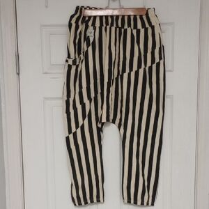 Stylish Black and White Striped Joggers